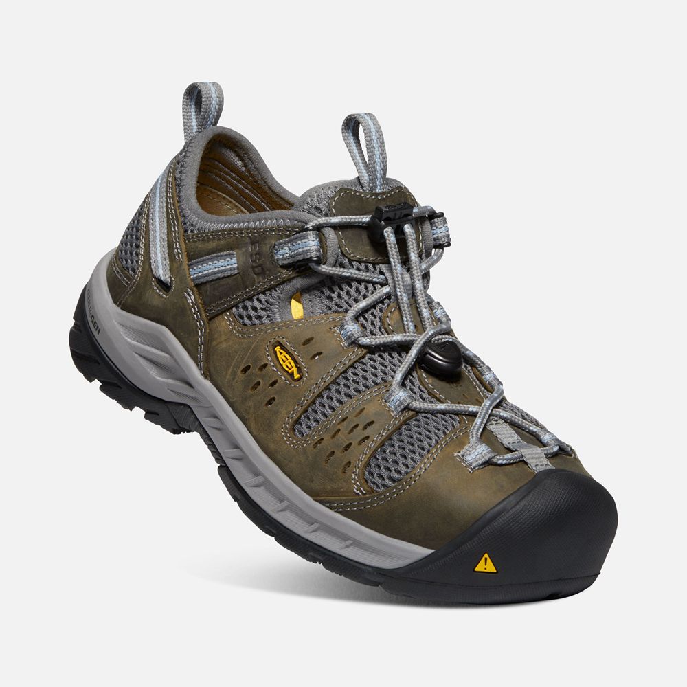 Chaussures de Travail Keen Femme Noir Marron | Atlanta Cool Ii Esd (Steel Toe) | IEXCB-4698